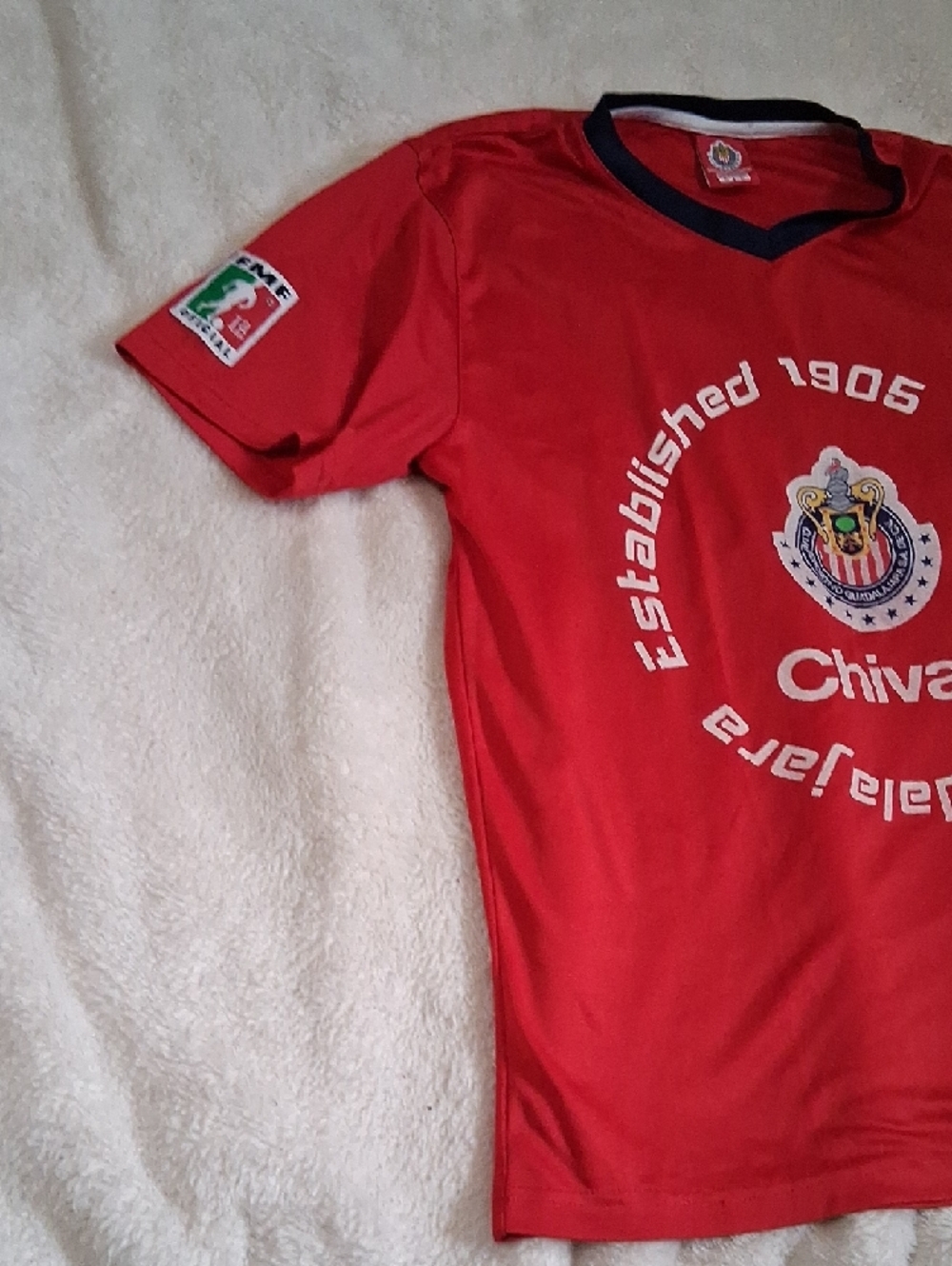 Civas Red Youth Soccer Jersey with Navy Trim - Picture 3 of 8